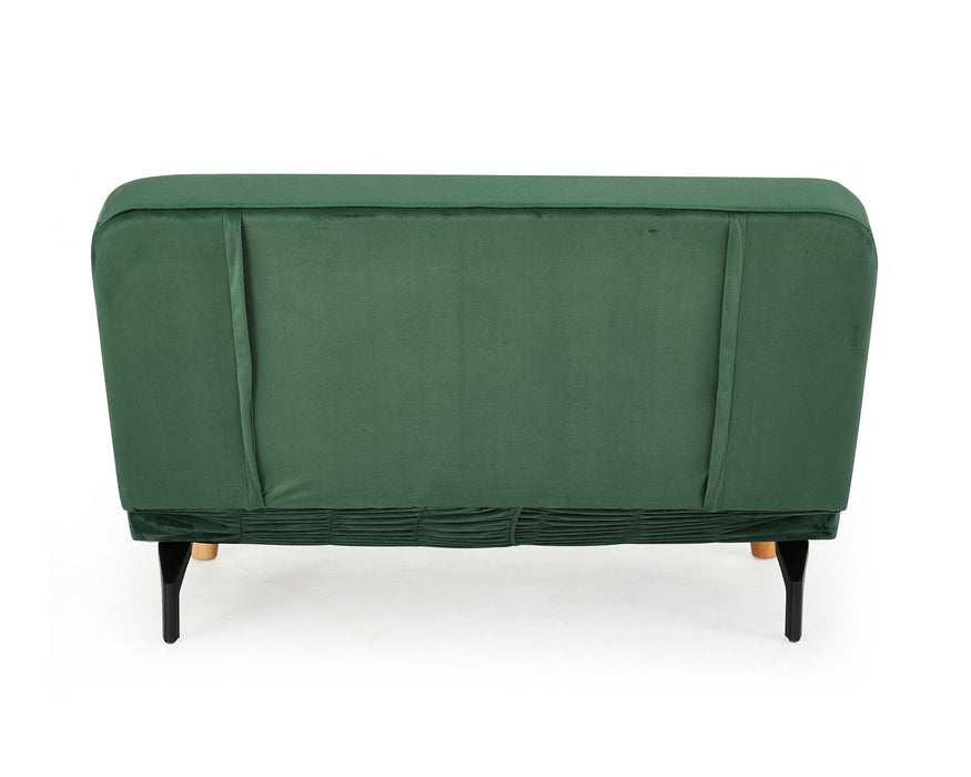 Keller Velvet Sofa Bed Futon, Green Velvet
