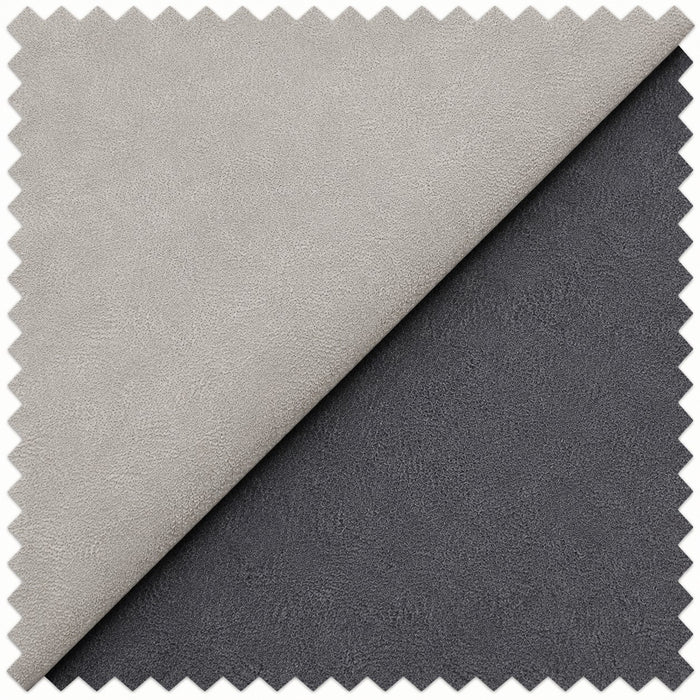 Dennis Fabric Pull-Out Sofa Bed With Storage Pocket, Duo Contrast Fabric, Grey Air Leather Fabric