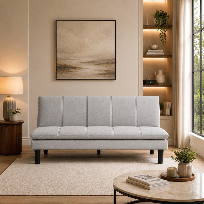 Pearse Fabric Sofa Bed, Light Grey Fabric