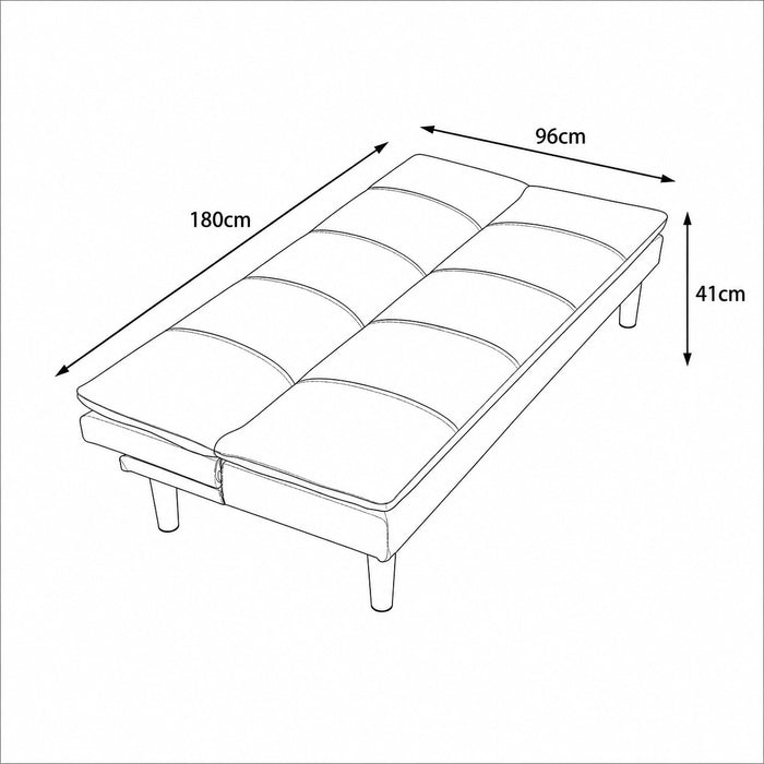 Pearse Fabric Sofa Bed, Light Grey Fabric