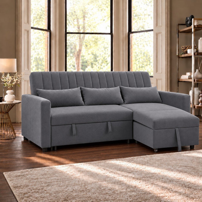 Seaton Pull-Out Sofa Bed, Dark Grey