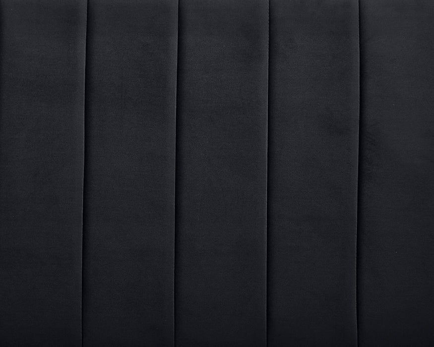 Devon Velvet Pull-Out Sofa Bed, Black Velvet