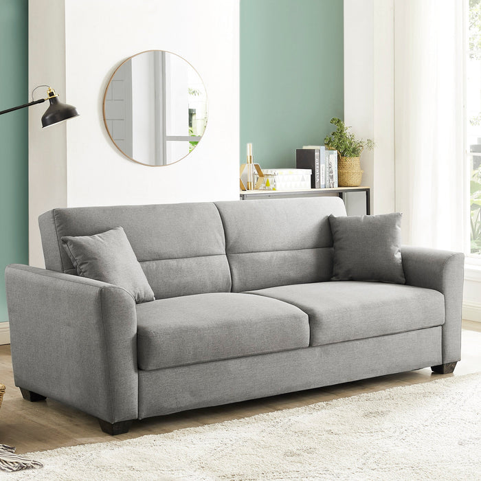 Fallon Fabric Sofa Bed With Storage, Grey Fabric