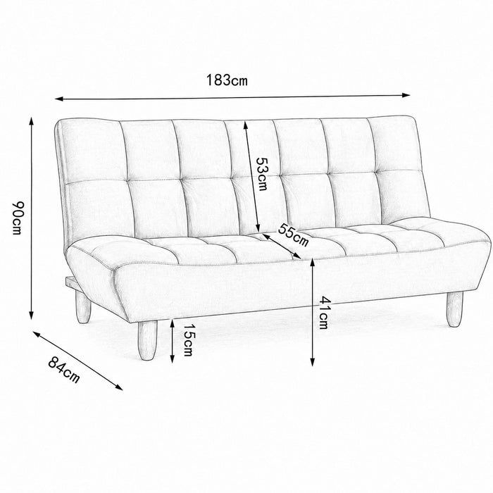 Macey Velvet Sofa Bed With Wooden Legs, Grey Velvet
