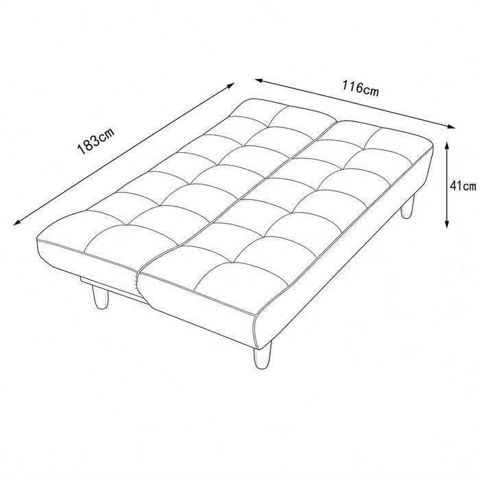 Macey Velvet Sofa Bed With Wooden Legs, Grey Velvet