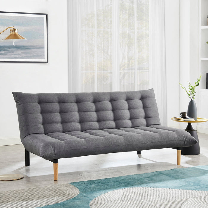 Chatham Fabric Sofa Bed With Wooden Legs, Dark Grey Fabric