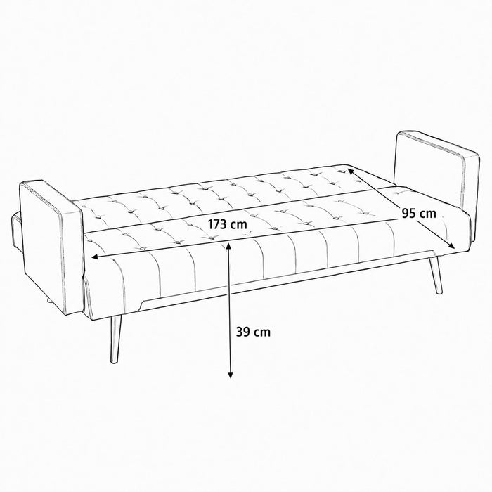 Windsor Velvet Sofa Bed With Rose Gold Legs, Pink Velvet