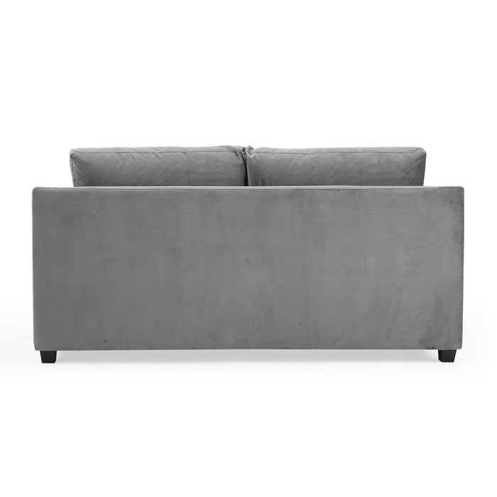 Cooper Velvet Fabric Pull Out Sofa Bed With Mattress, Grey Velvet