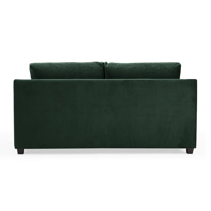 Cooper Velvet Fabric Pull Out Sofa Bed With Mattress, Green Velvet