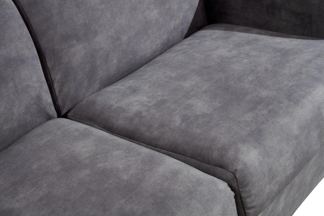 Eton Velour Fabric Pull Out Sofa Bed With Mattress, Grey Velour