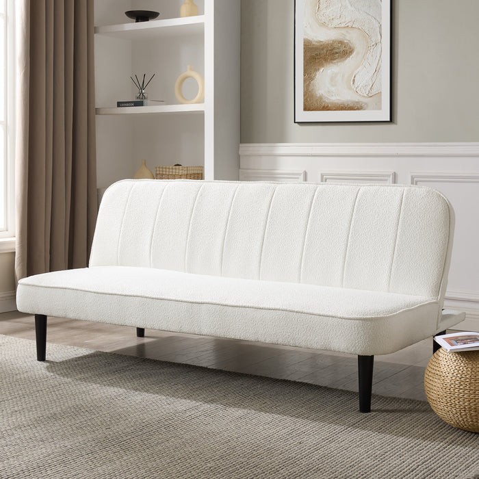 Alex Sofa Bed, White Boucle