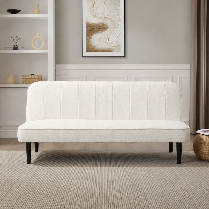 Alex Sofa Bed, White Boucle
