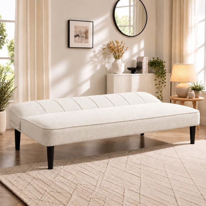 Alex Sofa Bed, White Boucle