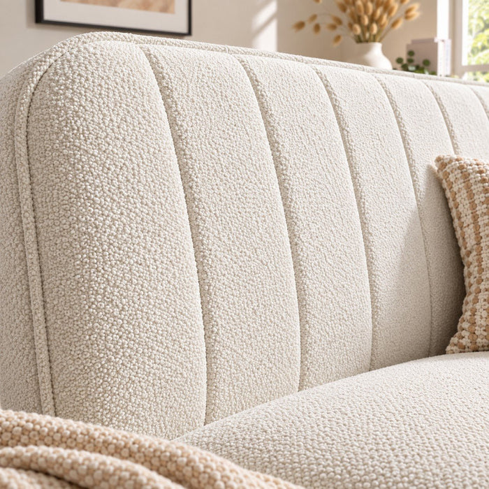 Alex Sofa Bed, White Boucle