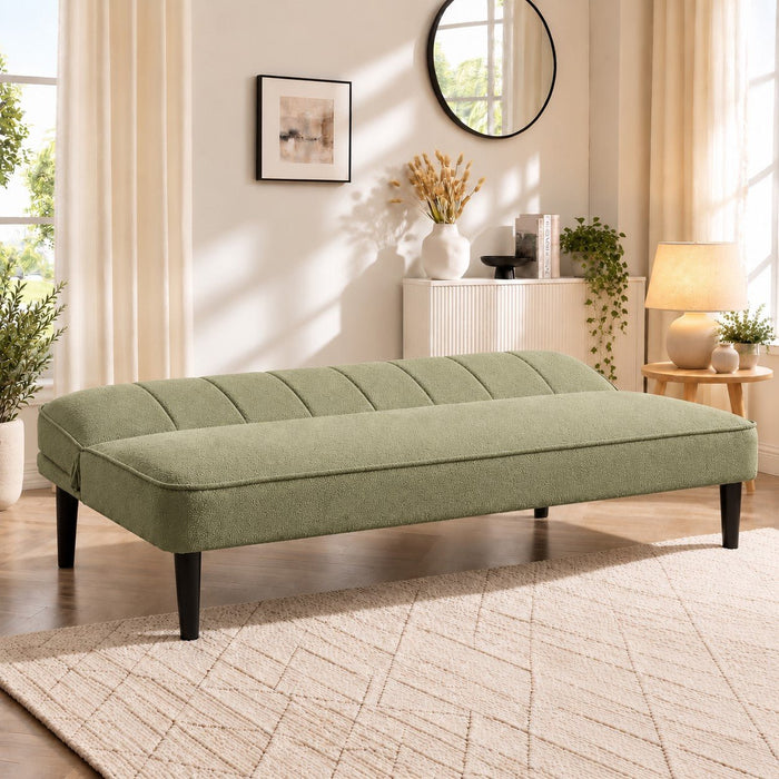Alex Sofa Bed, Sage Green Boucle