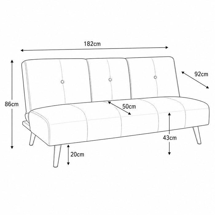 Hunter Sofa Bed, Dark Grey Linen