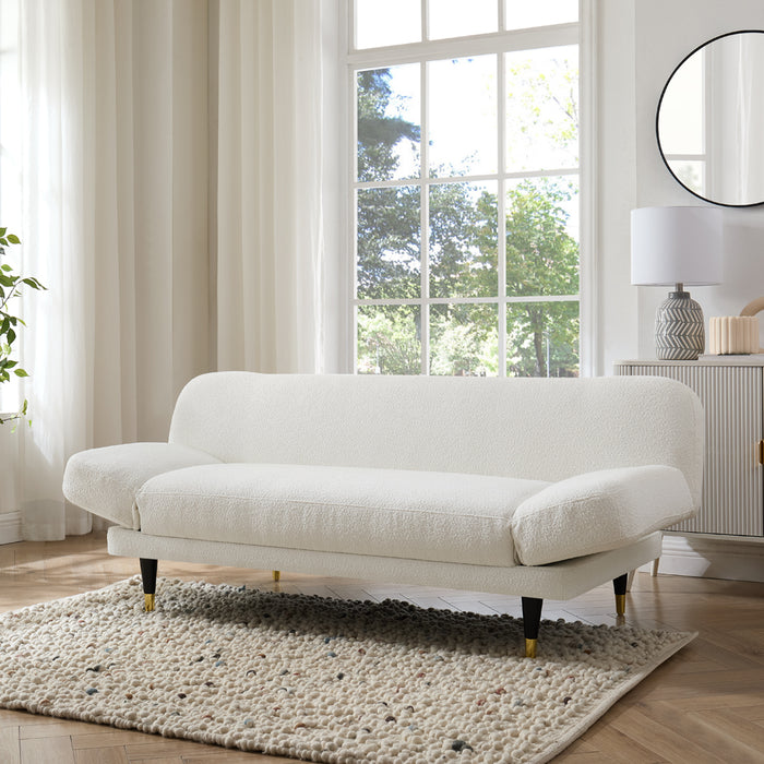 Miley Sofa Bed, White Boucle