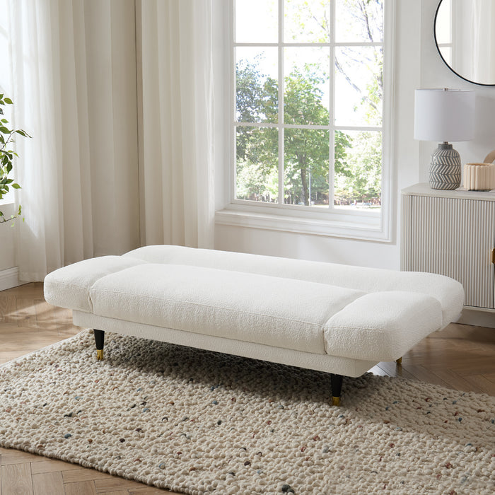 Miley Sofa Bed, White Boucle