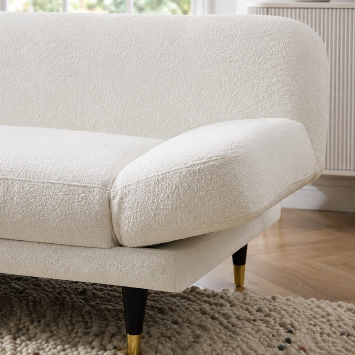 Miley Sofa Bed, White Boucle