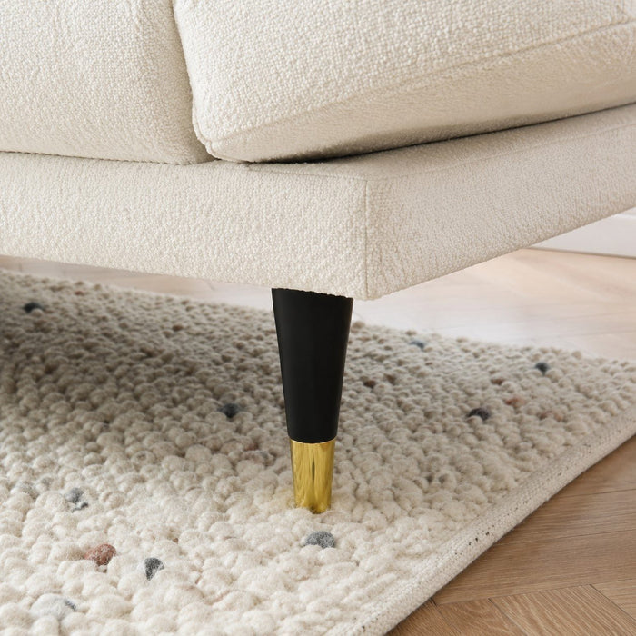 Miley Sofa Bed, White Boucle