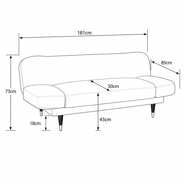 Miley Sofa Bed, Green Velvet