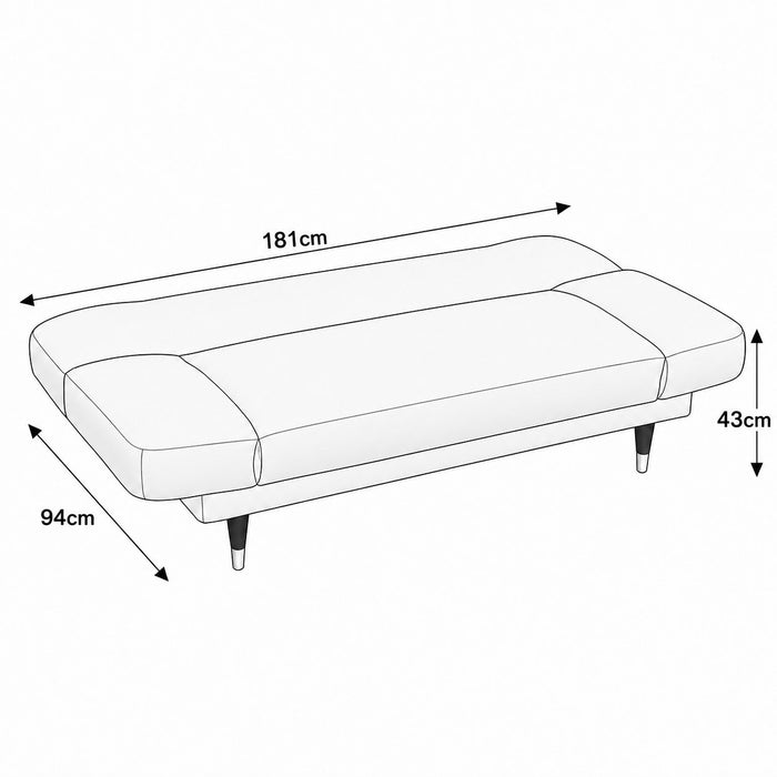 Miley Sofa Bed, Green Velvet