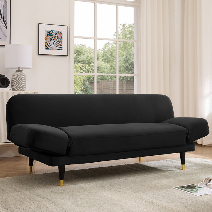 Miley Sofa Bed, Black Velvet