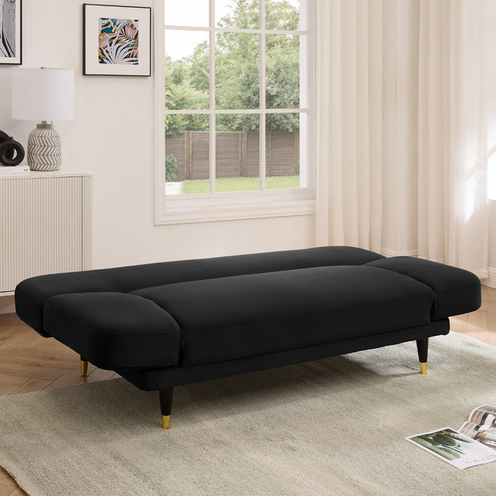 Miley Sofa Bed, Black Velvet