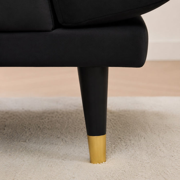 Miley Sofa Bed, Black Velvet