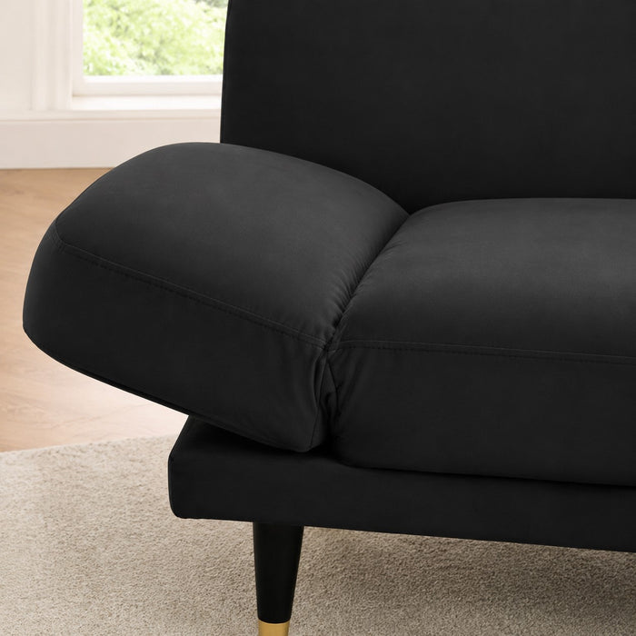 Miley Sofa Bed, Black Velvet