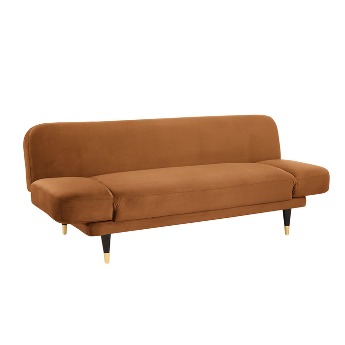 Miley Sofa Bed, Burnt Orange Velvet