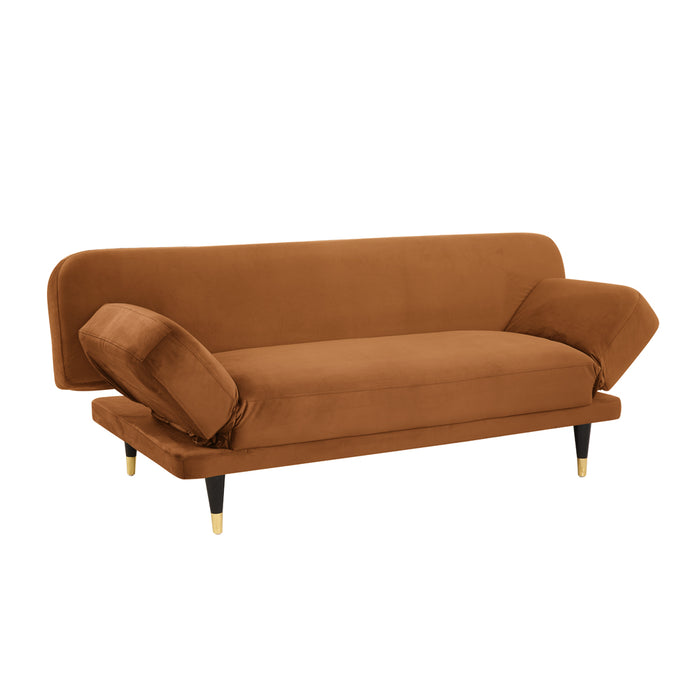 Miley Sofa Bed, Burnt Orange Velvet