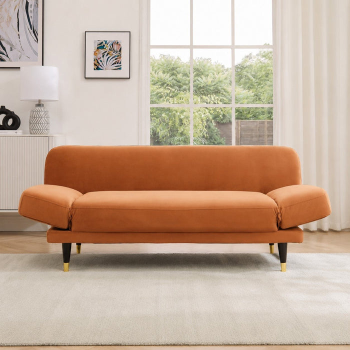 Miley Sofa Bed, Burnt Orange Velvet
