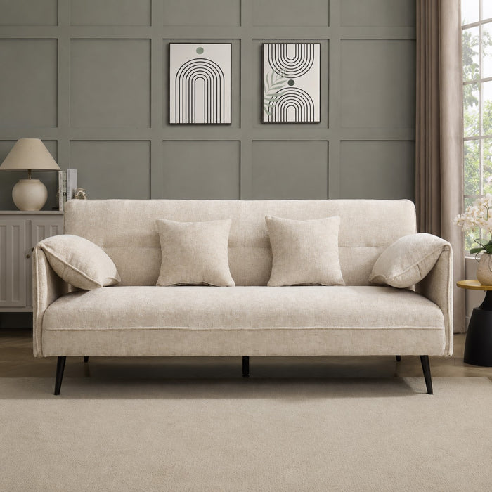 Frederick Sofa Bed, Beige Chenille