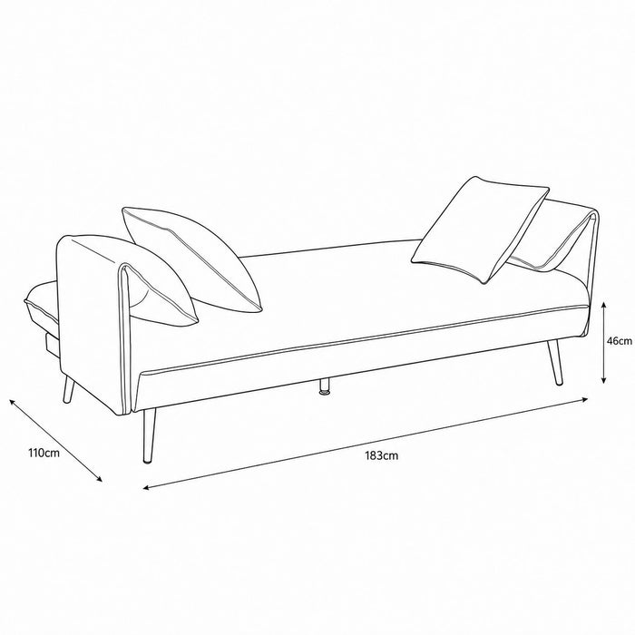 Frederick Sofa Bed, Sage Green Chenille
