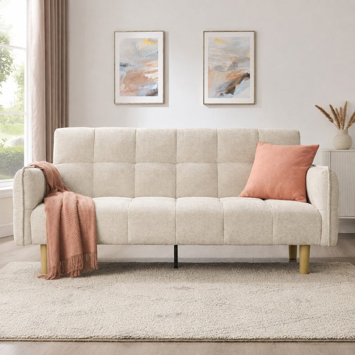 Julian Sofa Bed, Beige Chenille