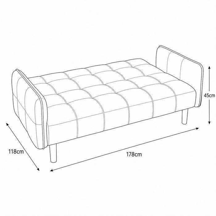 Julian Sofa Bed, Blue Chenille