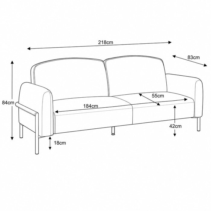 Caleb Sofa Bed, White Boucle