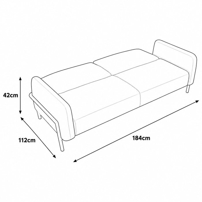 Caleb Sofa Bed, White Boucle