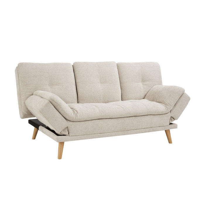 Roman Sofa Bed, Beige Chenille