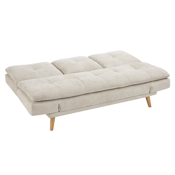 Roman Sofa Bed, Beige Chenille