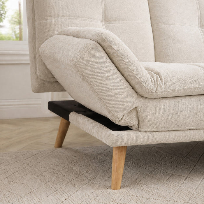 Roman Sofa Bed, Beige Chenille