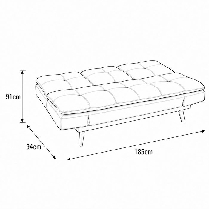 Roman Sofa Bed, Grey Chenille
