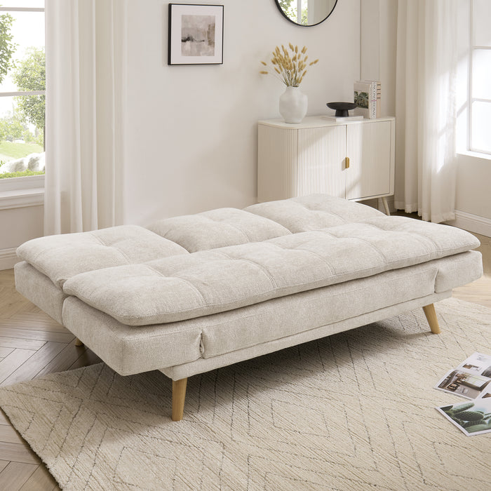 Roman Sofa Bed, Beige Chenille