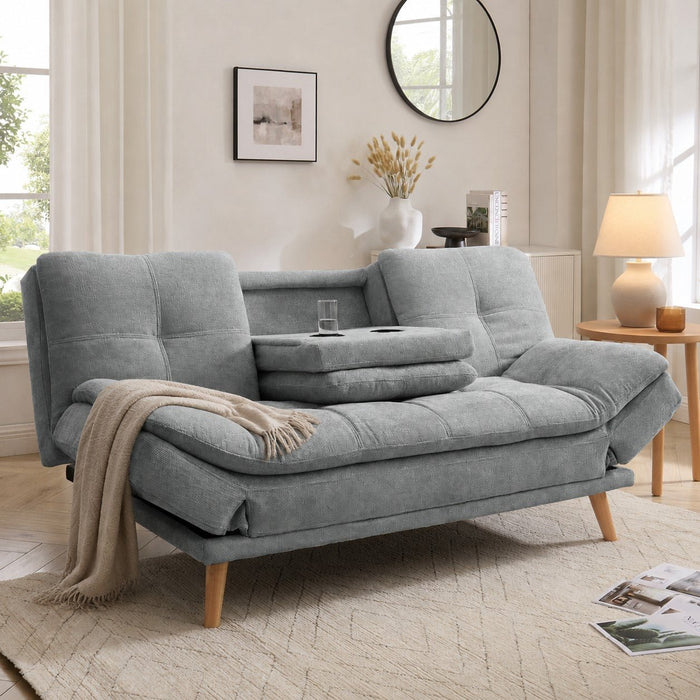 Roman Sofa Bed, Grey Chenille