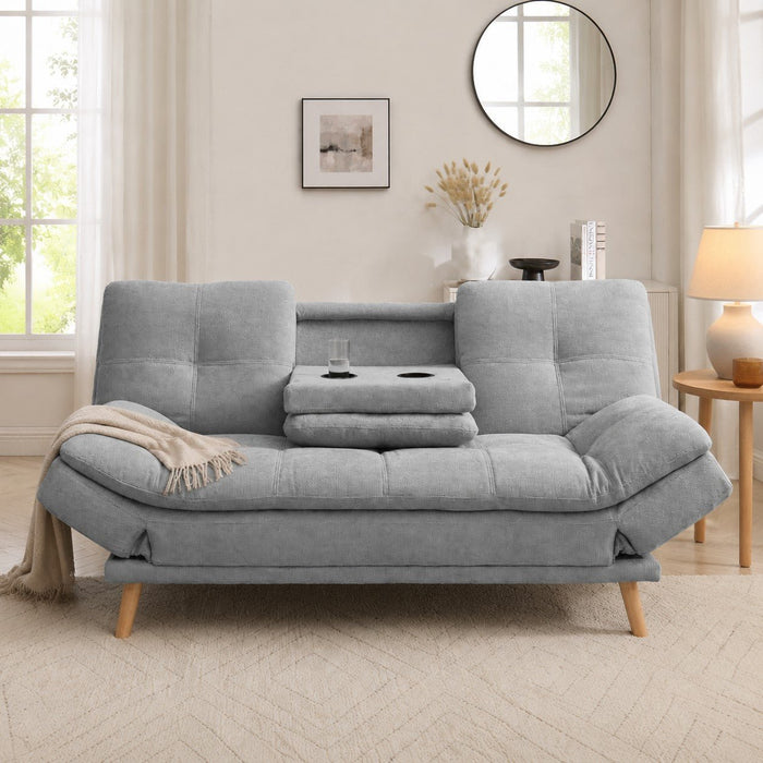 Roman Sofa Bed, Grey Chenille