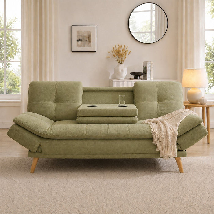 Roman Sofa Bed, Sage Green Chenille