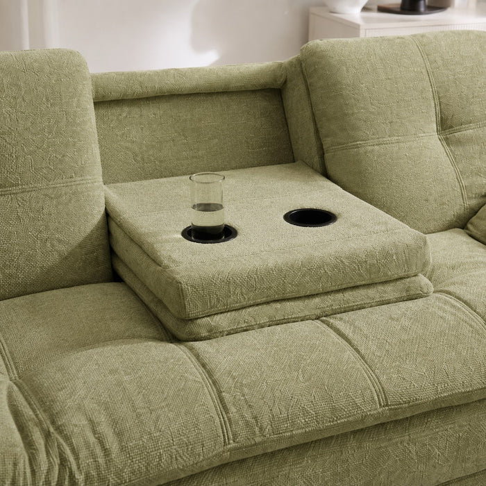 Roman Sofa Bed, Sage Green Chenille