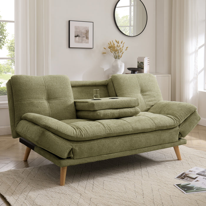 Roman Sofa Bed, Sage Green Chenille