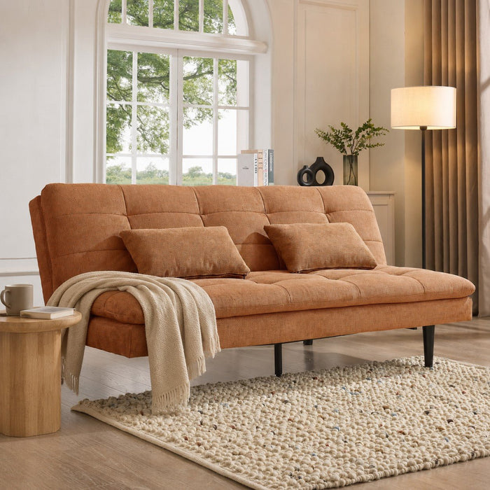 Warwick Sofa Bed, Burnt Orange Linen